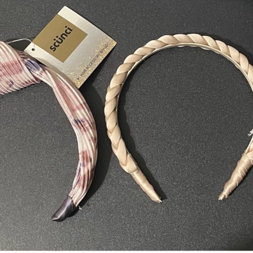 Scunci Pink and Cream Headband Set - Picture 5 of 10